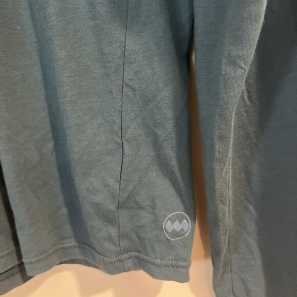 Janji Shirt Womens Sz L Run Everywhere Teal Performance Running Gym Long Sleeve - Picture 4 of 9